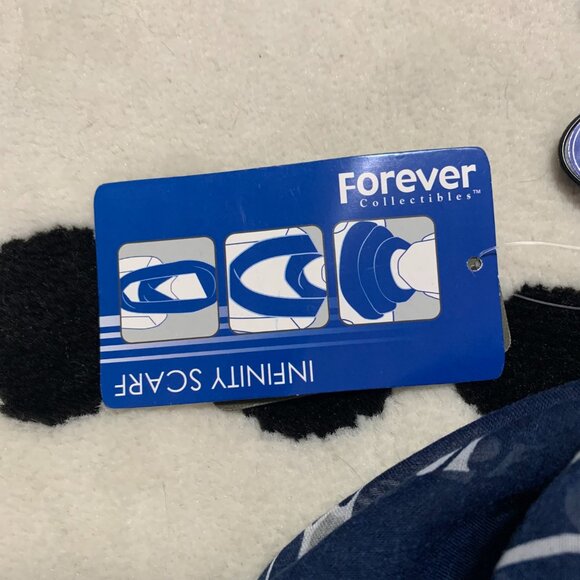 Seattle Seahawks Infinity Scarf Navy Sheer Lightweight NFL Football Logo New - Picture 4 of 4